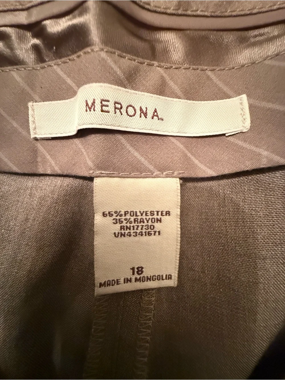Merona Brown Cropped Pants Size 18 Plus Size Capri Button Pocket Detail